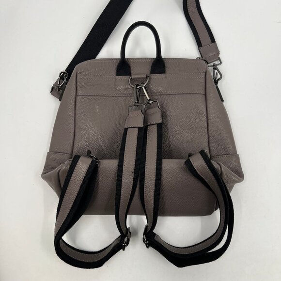 Madison Heritage Gray Quilted Leather Backpack | Convertible Style